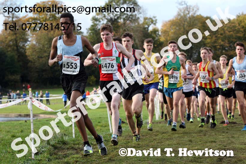 Mens under-17s National Cross Country Relay, Berry Hill Park, Mansfield. Photo:  David T. Hewitson/Sports for All Pics